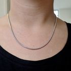 Image 3 of Silver snake link chain with lobster clasp | 48 cm