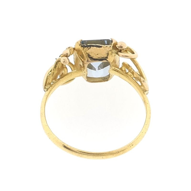 Image 3 of Gold ring with aquamarine