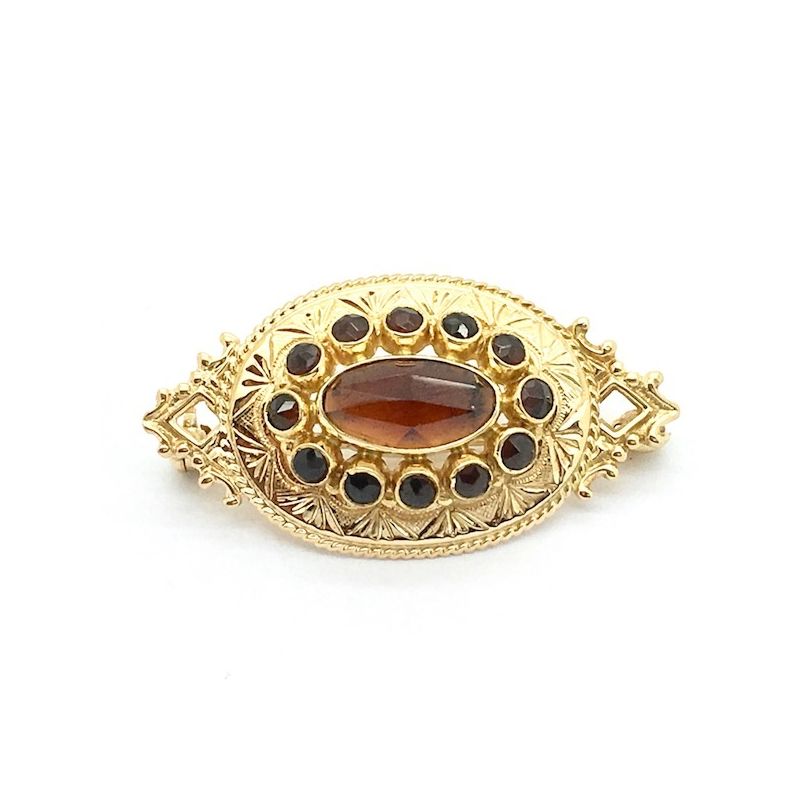 Image 1 of Antique gold brooch with garnet