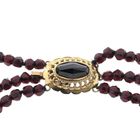 Image 5 of Antique garnet bead necklace with gold decorative clasp | 62 cm
