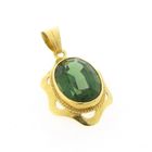 Image 3 of Gold pendant with peridot stone