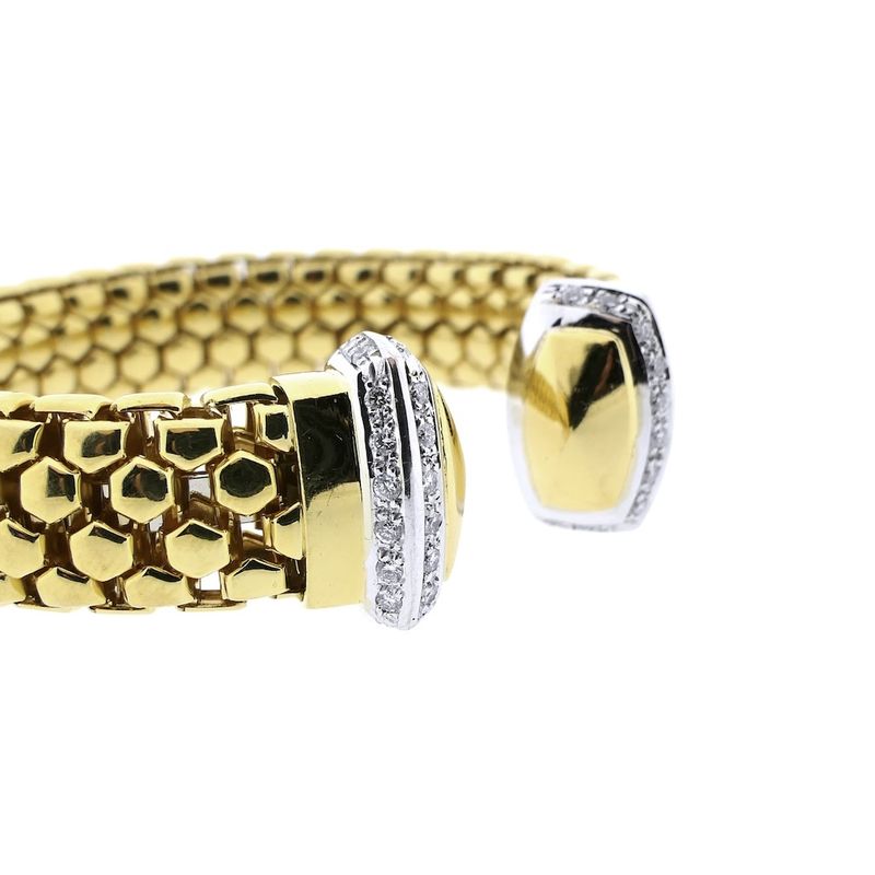 Image 2 of Fope bicolor gold bracelet with diamond 0.80 ct