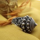 Image 2 of Silver ring with oriental design