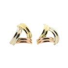 Image 4 of Tricolor gold stud earrings