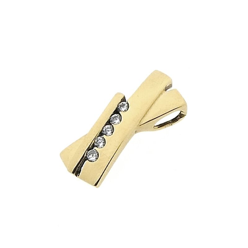 Image 7 of Gold pendant with zirconia