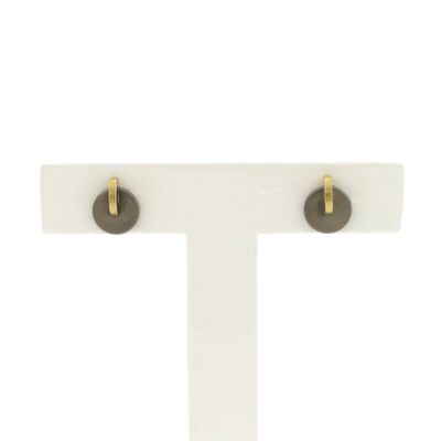 Image 1 of Gold stud earrings with titanium