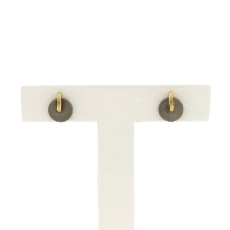 Image 1 of Gold stud earrings with titanium