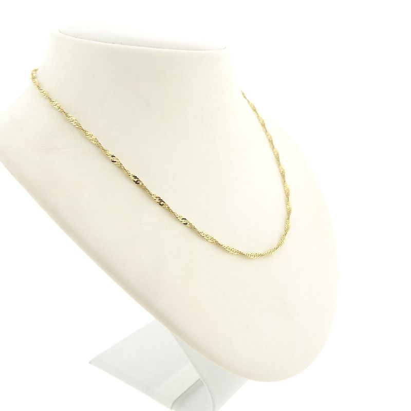 Image 3 of Gold twisted link chain | 40 cm