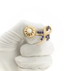 Image 11 of Vintage gold brooch with pearl and sapphires