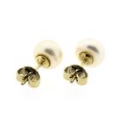 Image 7 of Gold stud earrings with cultured pearl