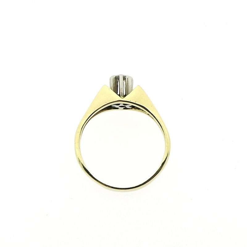 Image 5 of Gold solitaire ring with diamond 0.07 ct.