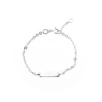 Silver link bracelet with engraving plate