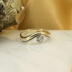 Image 2 of Two-tone gold solitaire ring with diamond | 0.24 ct.