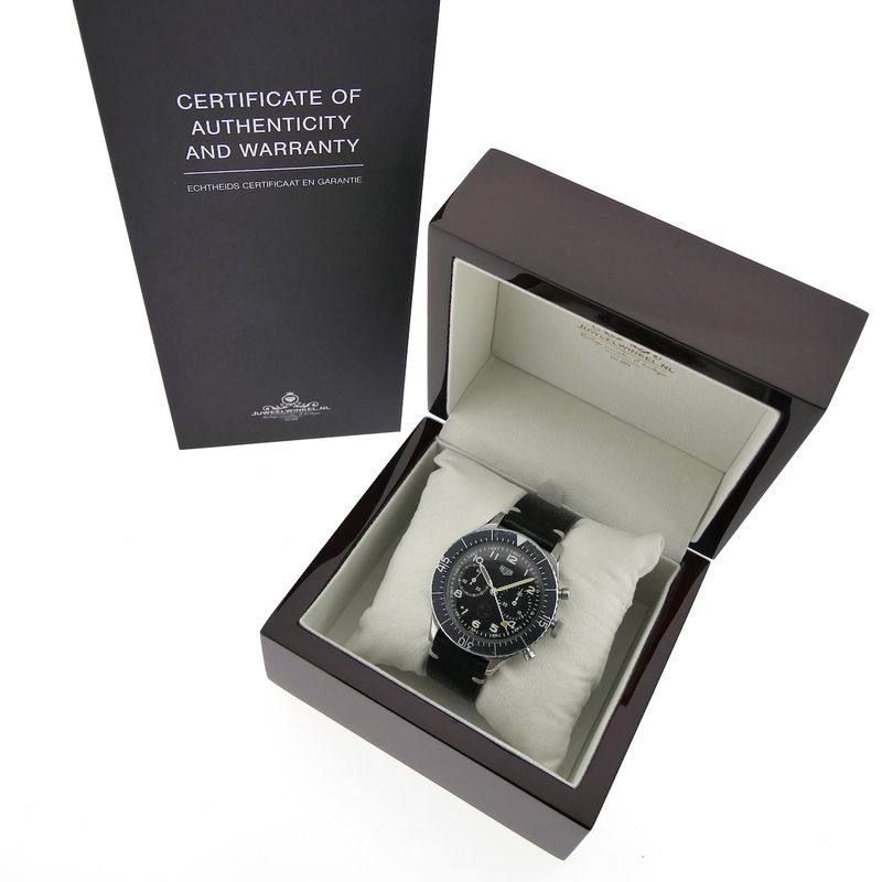 Image 4 of Heuer Bundeswehr Fly-back 1550SG; Vintage chronograph men's watch