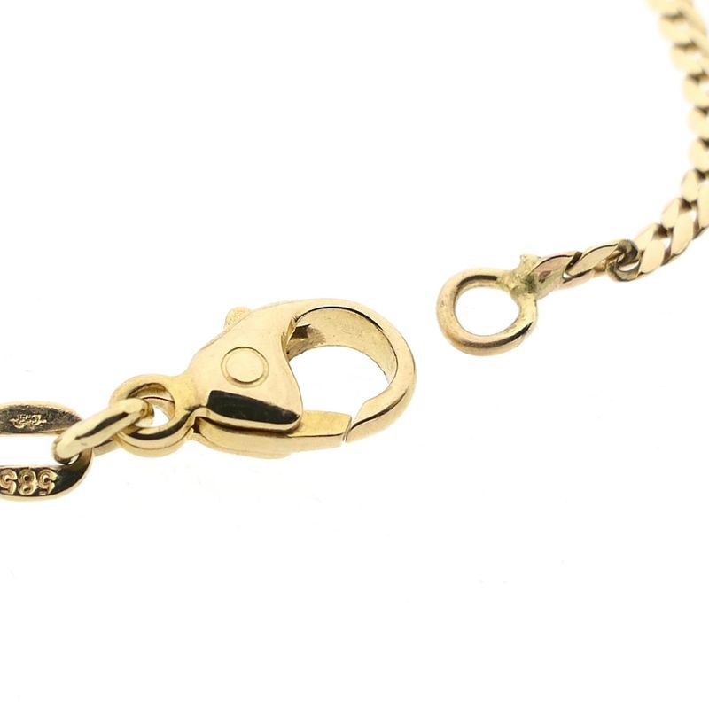 Image 7 of Bicolor Gold Gourmet Link Bracelet with Diamond; 0.05 ct.