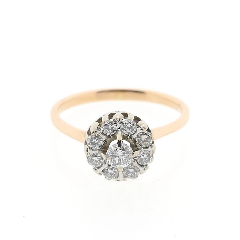 Image 3 of Rose gold ring with diamonds; 1.00 ct.
