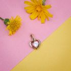 Image 2 of Gold pendant of a heart with zirconia