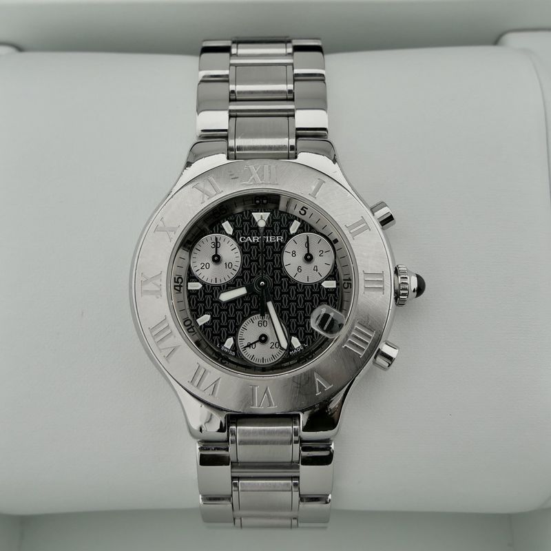 Image 13 of Cartier Chronoscaph 21 Ref. 2424; Unisex chronograph watch