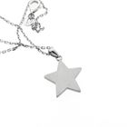 Image 7 of Platinum anchor link necklace with diamond star pendant