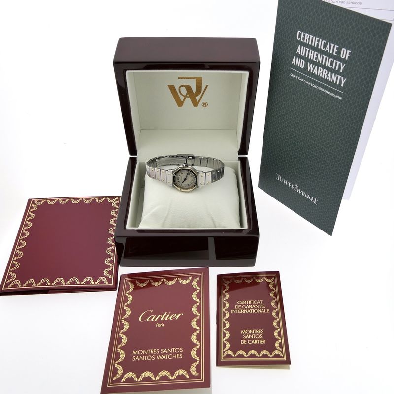 Image 14 of Cartier Santos Octagon 187903; Women's watch in 18k gold and steel