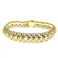 Gold classic link bracelet | 19 cm