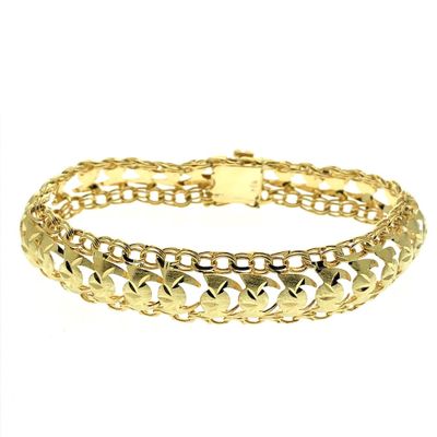 Image 1 of Gold classic link bracelet | 19 cm