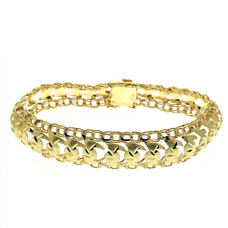 Image 1 of Gold classic link bracelet | 19 cm