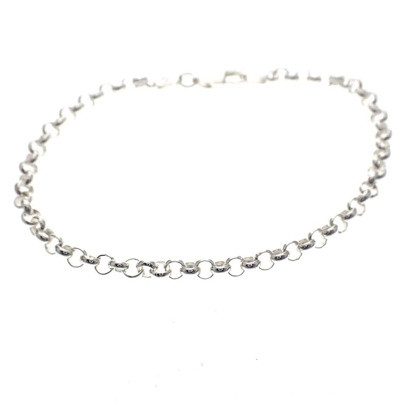 Image 1 of Silver jasseron link bracelet | 18 cm