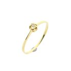 Image 1 of Gold solitaire ring with diamond; 0.005 ct.