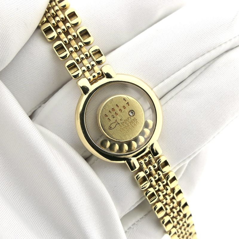 Image 11 of Chopard Happy Diamonds 4101 1; 18k gold women's watch with diamonds
