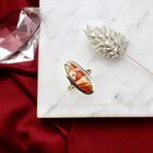 Image 2 of Gold ring with moss agate | Vintage