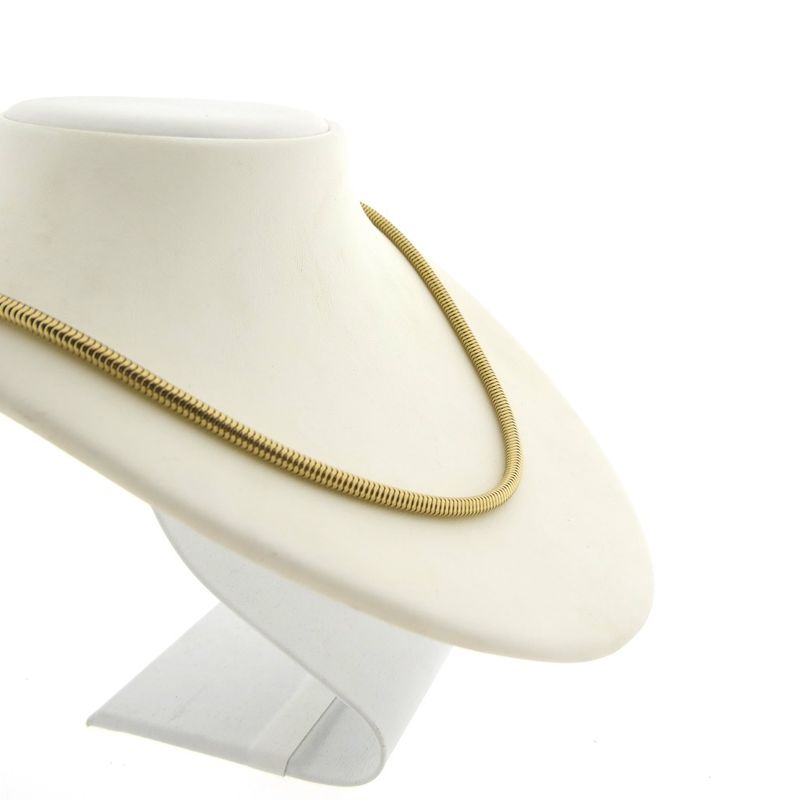 Image 4 of Gold snake link necklace