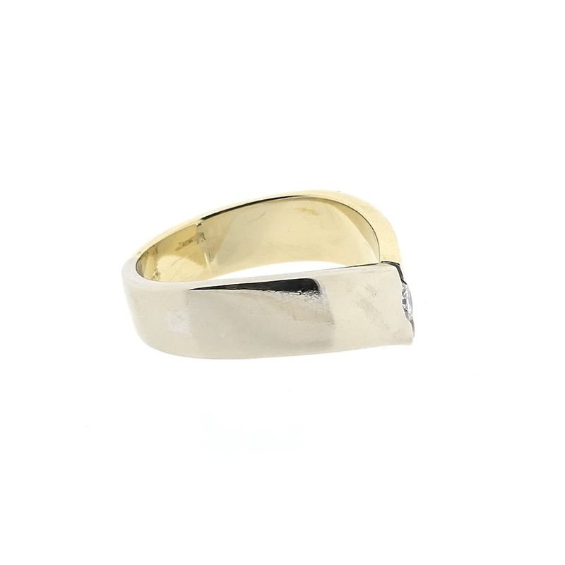 Image 7 of Two-tone gold ring with diamond