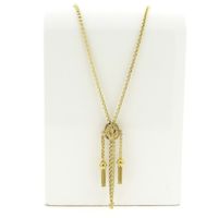 Antique gold sliding chain with tassels