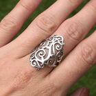 Image 8 of Silver ring with fantasy design
