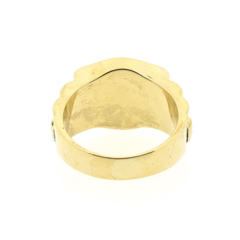Image 4 of Two-tone gold men's ring with zirconia