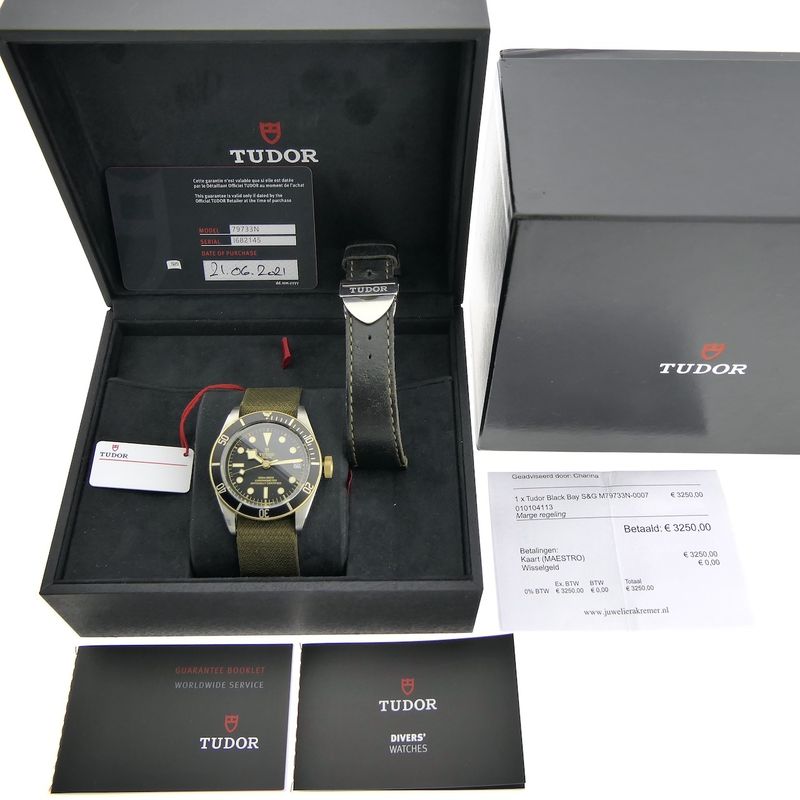 Image 12 of Tudor Black Bay; Gold/steel men's watch