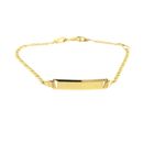 Afbeelding 4 van Gouden marineschakel kinderarmband met graveerplaatje | 12,5 cm - 15 cm