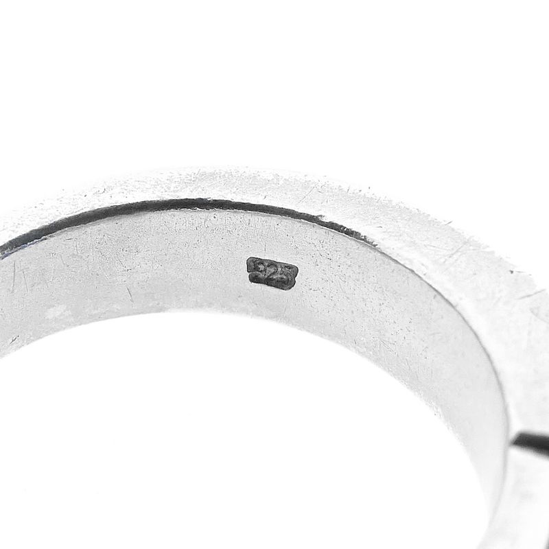 Image 5 of Silver ring with synthetic sapphire.