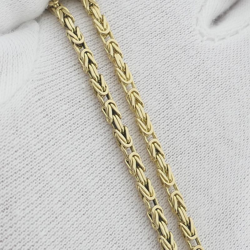Image 9 of Gold square king's link bracelet | 23 cm