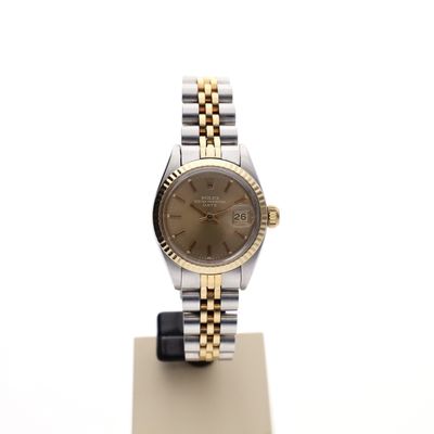 Rolex Oyster Perpetual Date 26mm 6917; Vintage 18k Gold/Steel Women's Watch Image 1 of Rolex Oyster Perpetual Date 26mm 6917; Vintage 18k Gold/Steel Women's Watch