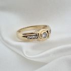 Image 6 of Gold ring with zirconia stones