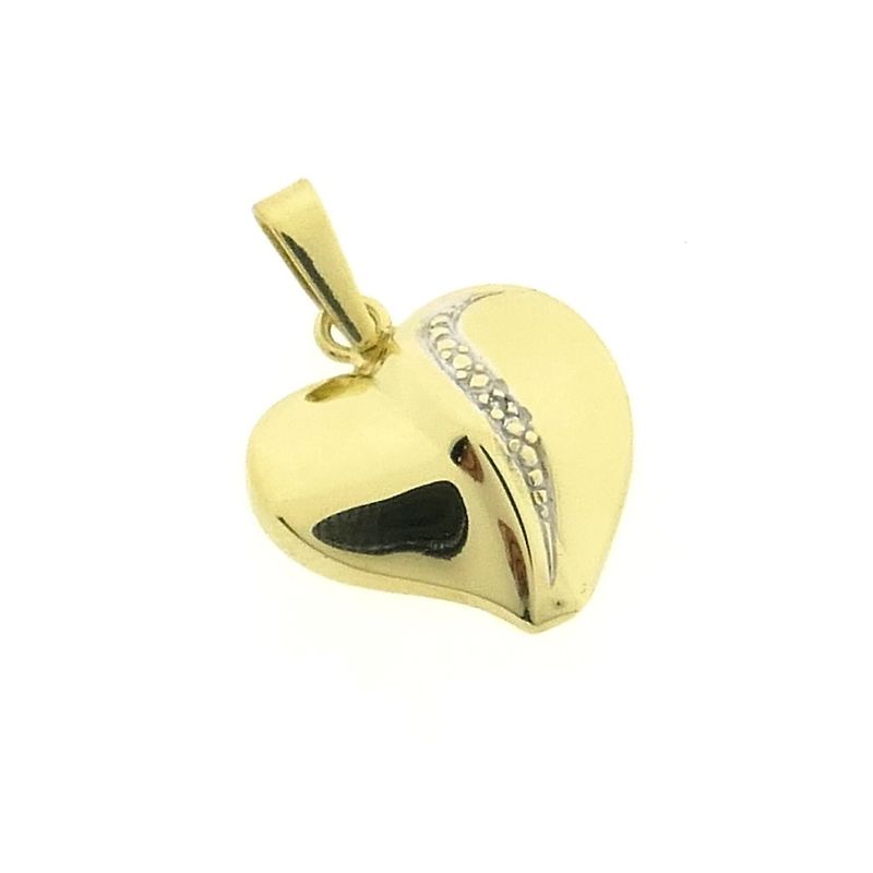 Image 6 of Gold heart pendant with diamond | 0.005 ct.