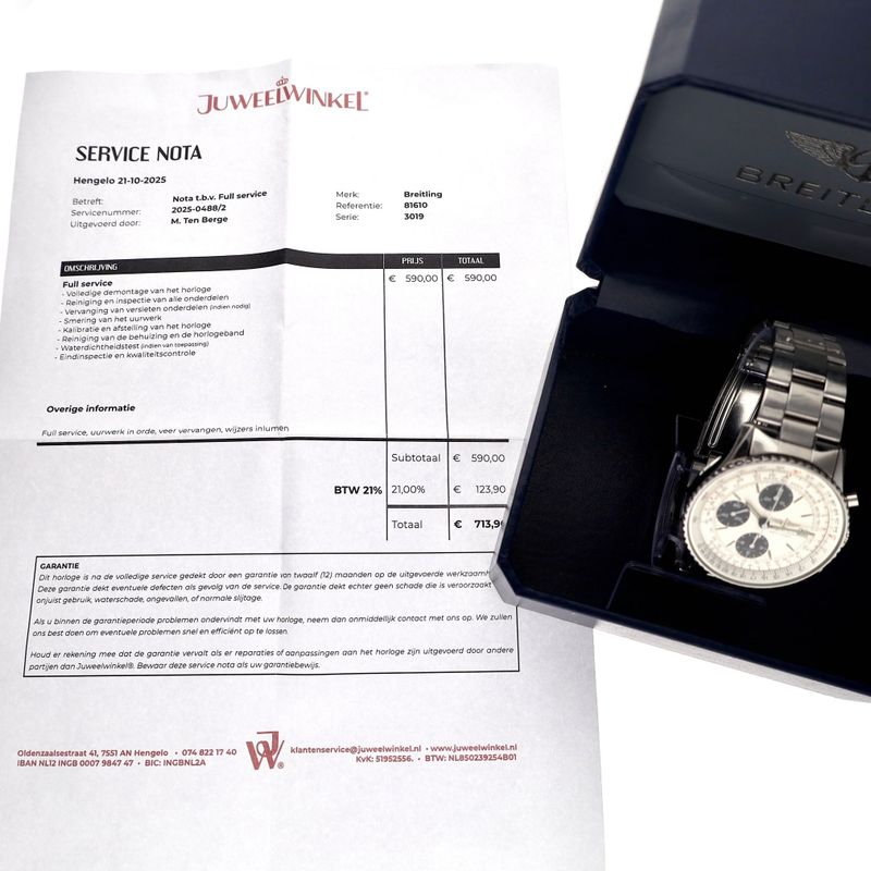 Image 13 of Breitling Old Navitimer 81610; Vintage Men's Watch in Full Set