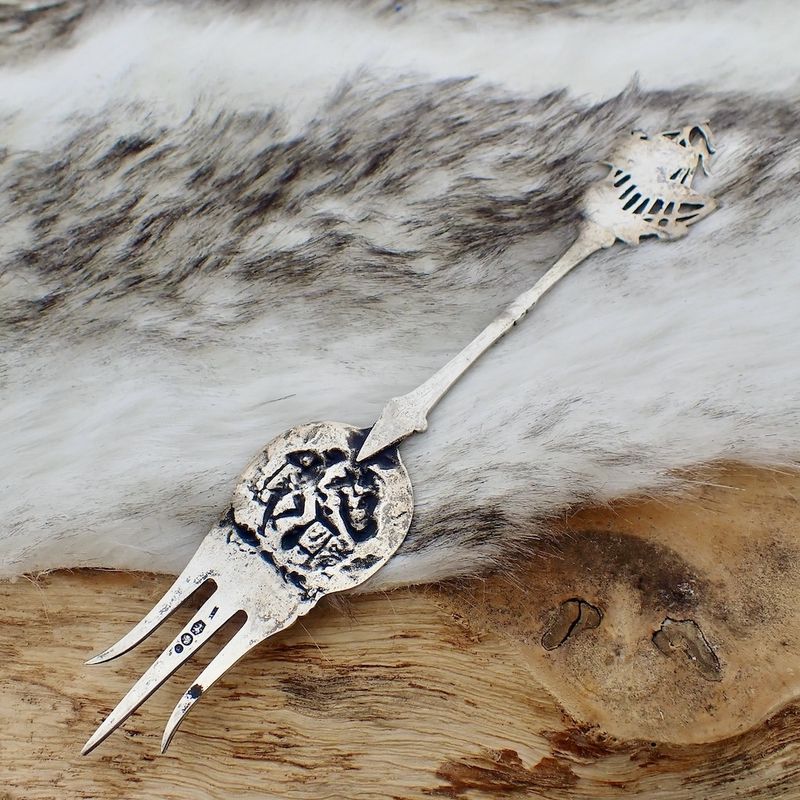 Image 6 of Silver cake skewer; Old Dutch from 1936