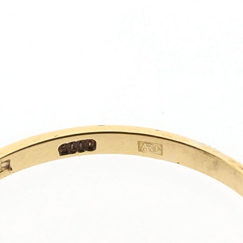 Image 5 of Gold ring with diamond; 0.005 ct.