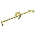 Image 1 of Gold brooch with a horseshoe and polo mallet