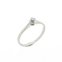 White gold solitaire ring with diamond | 0.03 ct.