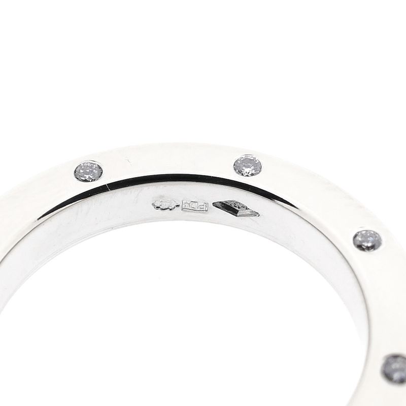 Image 7 of White gold ring with diamonds; 0.08 ct.