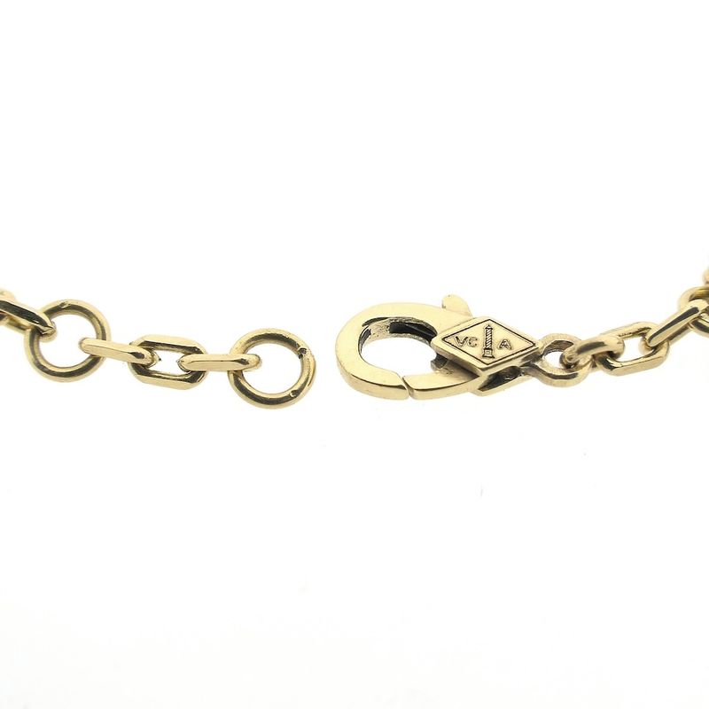 Image 6 of Gold four-leaf clover anchor link bracelet | 16.5 cm - 18.5 cm